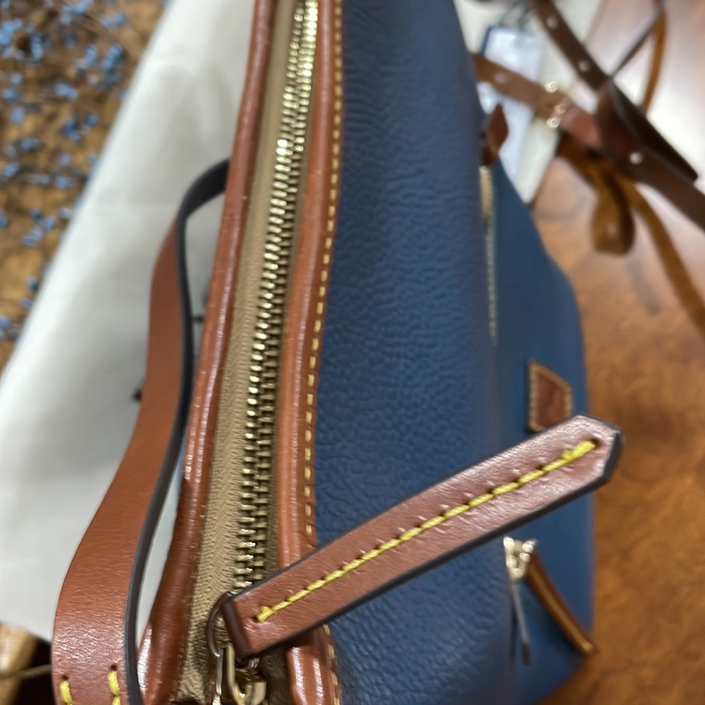 Dooney & Bourke Zip Satchel AWL Blue - Picture 4 of 11